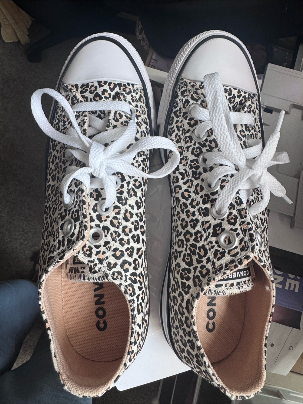Brand new NEVER worn Converse Leopard Print Sneakers
